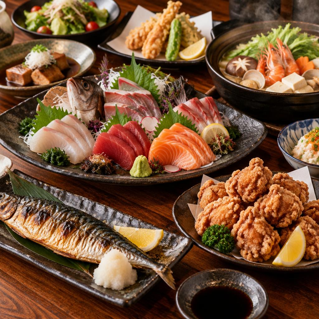 お造りから西京焼まで。宴席を彩る旬の料理