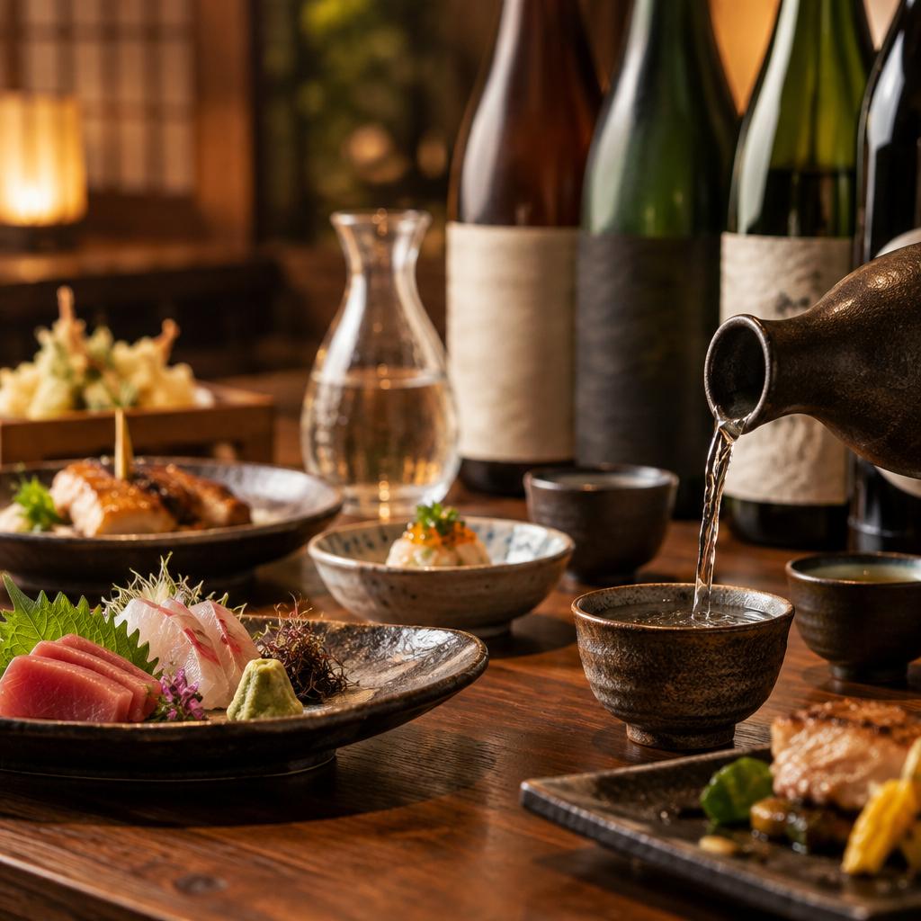料理に寄り添う日本酒も。お酒の種類を楽しむ夜